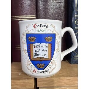 VTG Oxford University Crest Ceramic Tea Mug/Cup AJL Giftware Made in England.